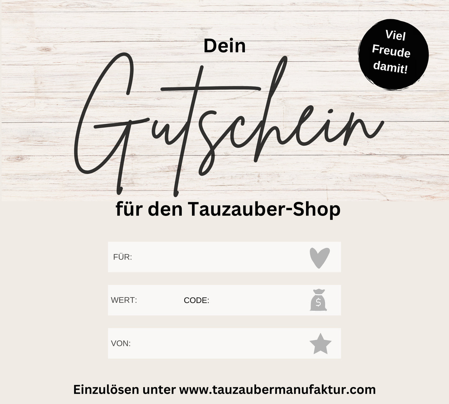 Tauzauber Gutschein - Die perfekte Geschenkidee